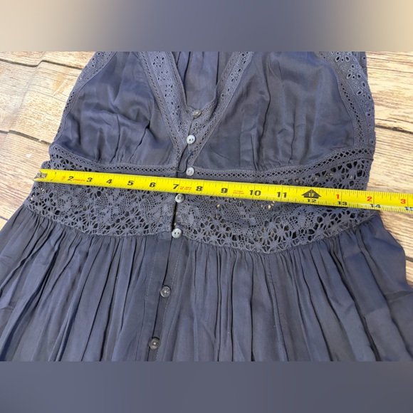 Lucky Brand Indigo Lace-Trim Maxi Dress - Picture 12 of 12